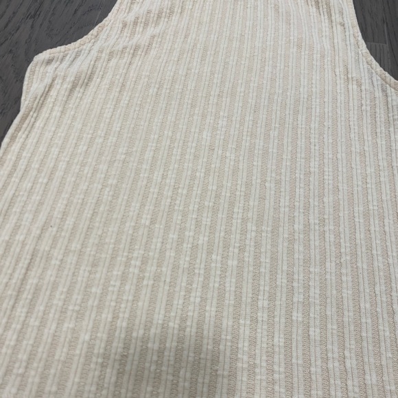 Dynamite Cream Ribbed Sleeveless Knit Tank Top Basic Layering Shirt Size Large - Picture 2 of 7